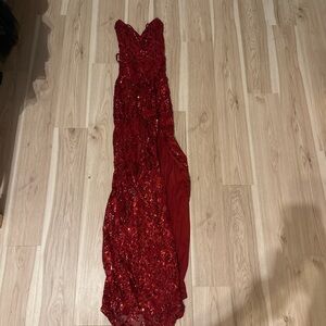 Elegant Red Evening Gown